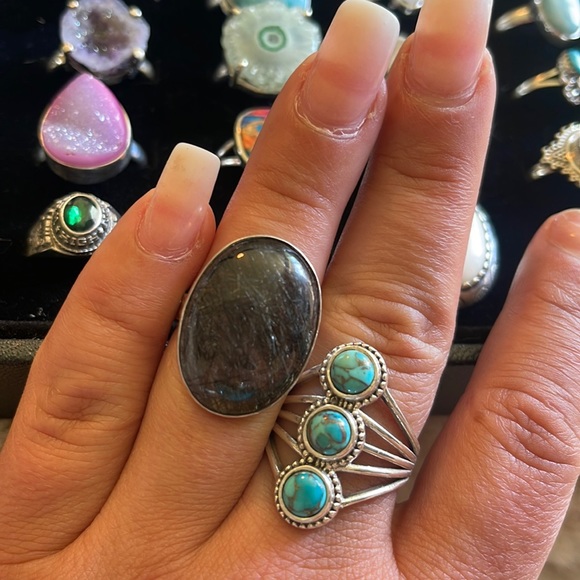 Rutilated Quartz Ring Solid Sterling Silver - Picture 1 of 5